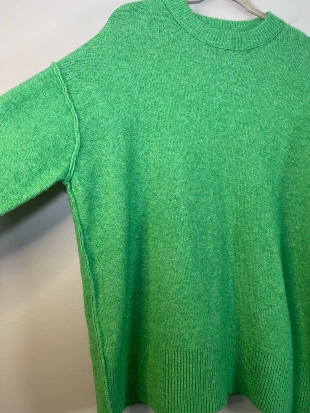 aerie Bright Green Ribbed Knit Sweater - Picture 2 of 7